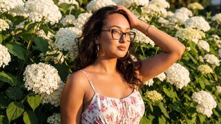 Eva Sarazardje brunette brown eyes model